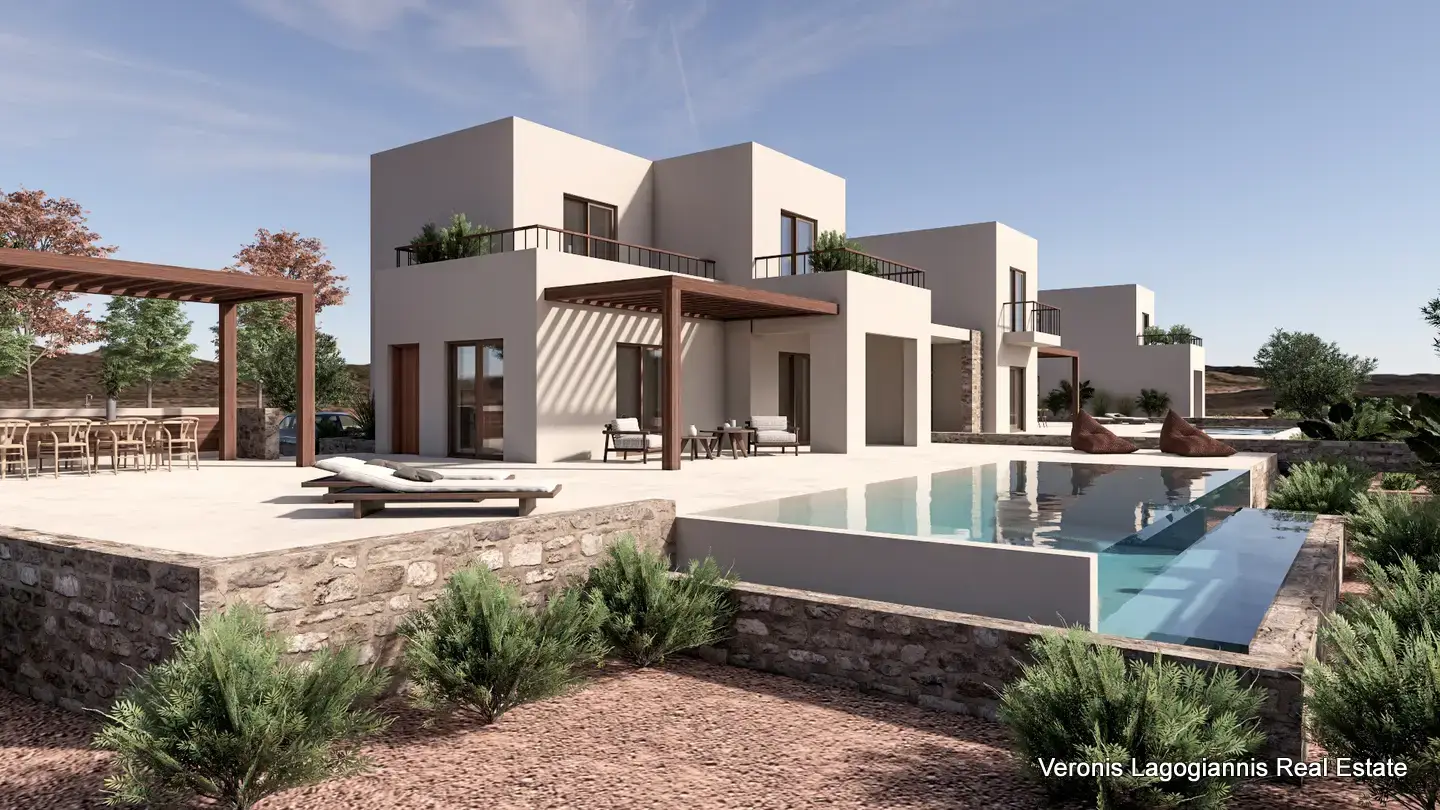 Render Κατοικιών στην Νάξο (1 of 6) Chora Naxos / 3 houses with swimming pools